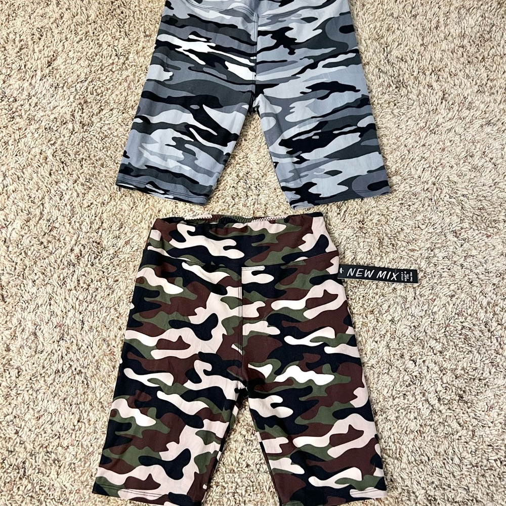 2 Camouflage Biker Shorts